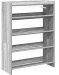vidaXL Schuhregal Grau Sonoma 60x25x81 cm Holzwerkstoff