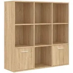 vidaXL B&uuml;cherregal Sonoma-Eiche 98x30x98 cm Holzwerkstoff