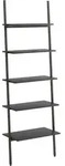 vidaXL Leiterregal mit 5 B&ouml;den Schwarz 64x34x185,5 cm