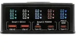 EXSYS EX-1106 Multiport High Power Charger mit QI 15W und USB-C PD mit max. 160W