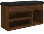 vidaXL Schuhbank Braun Eichen-Optik 82x32x45,5 cm Holzwerkstoff