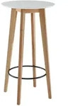 FineBuy Stehtisch 60x110x60cm Wei&szlig; Bartisch Skandinavisch Eiche Tisch...