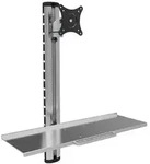 Techly ICA-PLW 01 Flachbildschirm-Tischhalterung 68,6 cm (27") Silber Wand