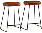 vidaXL Barhocker 2 Stk. Dunkelbraun 41x29x62 cm