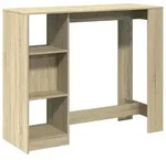vidaXL Bartisch mit Regal Sonoma-Eiche 124x46x103,5 cm Holzwerkstoff
