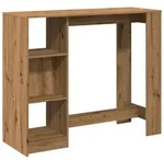 vidaXL Bartisch mit Regal Artisan-Eiche 124x46x103,5 cm Holzwerkstoff