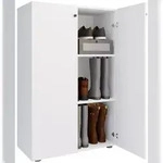 VCM Schuhschrank Lona Wei&szlig; H. 110 x B. 70 x T. 39 cm