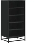 vidaXL Schuhregal Schwarz 48x38x97,5 cm Holzwerkstoff
