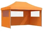 vidaXL Partyzelt Faltbar Pop-Up mit 3 Seitenteilen Orange