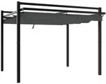 vidaXL Gartenpavillon mit Ausziehbarem Dach Anthrazit 3x3 m Aluminium