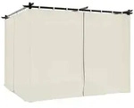 vidaXL Pavillon mit Vorh&auml;ngen Creme 3x3 m Stahl