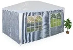 Relaxdays Seitenteile f&uuml;r 3x4m Pavillon, 2er Set, wasserdicht, Seitenw&auml;nde mit