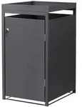 ML-Design M&uuml;lltonnenbox 1er Anthrazit mit Pflanzdach, 1&times;240L, 68&times;80&times;124 cm,