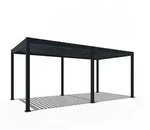 Weide E-Deluxe elektrische Pergola Voll-Aluminium 3x6m mit Lamellendach...