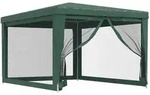 vidaXL Partyzelt mit 4 Mesh-Seitenw&auml;nden Gr&uuml;n 3x4 m HDPE
