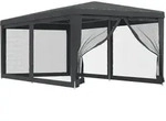 vidaXL Partyzelt mit 6 Mesh-Seitenw&auml;nden Anthrazit 3x6 m HDPE