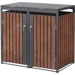 ML-Design M&uuml;lltonnenbox 2er 2 Tonnen 240L, 132x80x116,3 cm,...