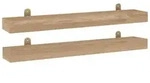 vidaXL Wandregale 2 Stk. 90x15x4 cm Massivholz Teak