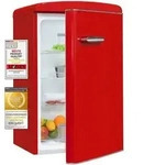 Exquisit Retro Vollraumk&uuml;hlschrank RKS120-V-H-160E rot | Nutzinhalt: 122 L |...