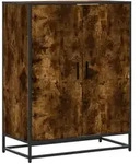 vidaXL Schuhschrank R&auml;uchereiche 75x38x97,5 cm Holzwerkstoff Metall