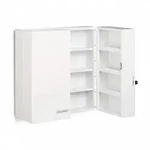 Relaxdays Medikamentenschrank XXL Premium Abschlie&szlig;bar 2-T&uuml;rig, 11 F&auml;cher HxBxT 53