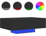 vidaXL Couchtisch mit LED-Leuchten Schwarz 85x55x31 cm