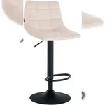 CLP Barhocker Jerry Samt beige/schwarz