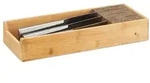 Relaxdays Messerhalter Bambus, Schubladeneinsatz f&uuml;r Messeraufbewahrung,
