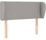 vidaXL Kopfteil mit Ohren Hellgrau 93x23x78/88 cm Stoff
