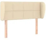 vidaXL Kopfteil mit Ohren Creme 93x23x78/88 cm Stoff