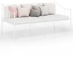 vidaXL Schlafsofa Bettgestell Wei&szlig; Metall 90x200 cm