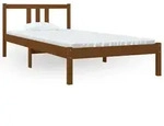 vidaXL Massivholzbett Honigbraun 90x200 cm