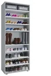 VCM LonaXXL9 Schuhschrank 9 Ablagen grau.