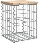 vidaXL Gartenbank aus Gabionen 33x31x42 cm Massivholz Kiefer