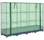 vidaXL Hochbeet mit Gew&auml;chshausabdeckung Rattanoptik 160x40x123 cm