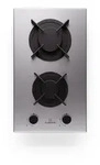 Klarstein Goldflame Gaskochfeld 2-flammig Messing-Brenner Edelstahl Silber