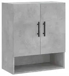 vidaXL Wandschrank Betongrau 60x31x70 cm Holzwerkstoff
