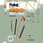 Clairefontaine PaintON Vert de gris, Block A2, kopfseitig geleimt, 30 Blatt,...