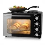 Emerio Mini-Backofen &ndash; 2 Kochplatten &ndash; 90&ndash;230 &deg;C &ndash; Ober- & Unterhitze...