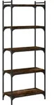 vidaXL B&uuml;cherregal 5 B&ouml;den R&auml;uchereiche 60x30x154 cm Holzwerkstoff