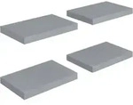 vidaXL Schwebende Wandregale 4 Stk. Grau 40x23x3,8cm MDF