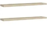 vidaXL Schwebende Wandregale 2 Stk. Eichefarben 120x23,5x3,8 cm MDF