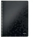 LEITZ Collegeblock WOW A4, kariert, schwarz, 4-fach gelocht, mikroperforiert, 80