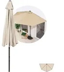 EASYmaxx Sonnenschirm halbrund beige mit UV-Schutz