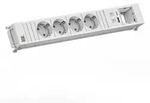 BACHMANN POWER FRAME 4xCEE7/3 1xCM 1xUSB A/C 22W 0,2m RAL9010