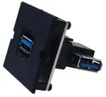 Bachmann Custom Modul 1x USB 3.0 A/A Buchse, 90&deg; angewinkelt (917.122)