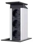 Schulte EVOline Port Push 10.001 versenkbare Steckdose 3fach