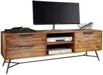 FineBuy Lowboard Sheesham Massiv Holz Hifi Board Fernsehschrank Wohnzimmer