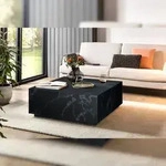 SalesFever Couchtisch | quadratisch | Melaminfolie in Marmoroptik