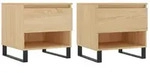 vidaXL Couchtische 2 Stk. Sonoma-Eiche 50x46x50 cm Holzwerkstoff